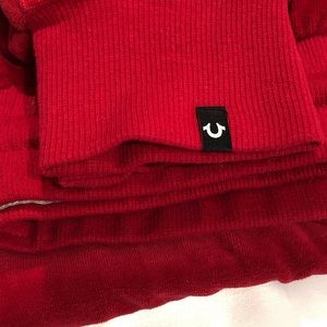 True religion Women's Velour Jogger red